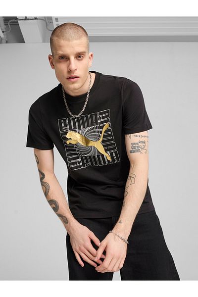 Puma Graphic Print Round Neck T-Shirt