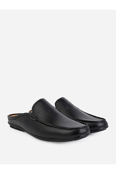 Styli Faux Leather Slip On Mules