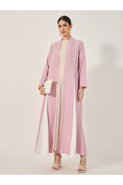 Styli عباية بتصميم حرف A مع أزرار ملونة