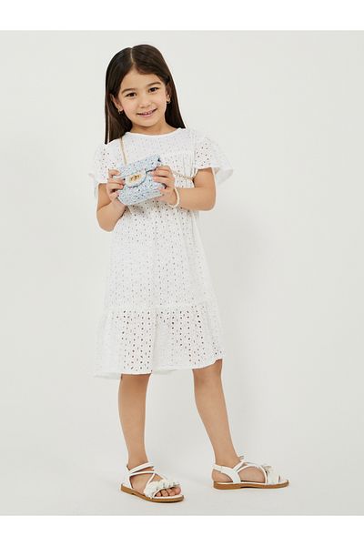Styli Cotton Schiffli Dress
