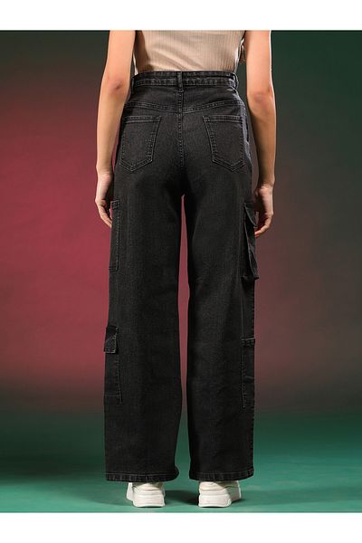 Kotty By Styli High Rise Straight Leg Cargo Jeans