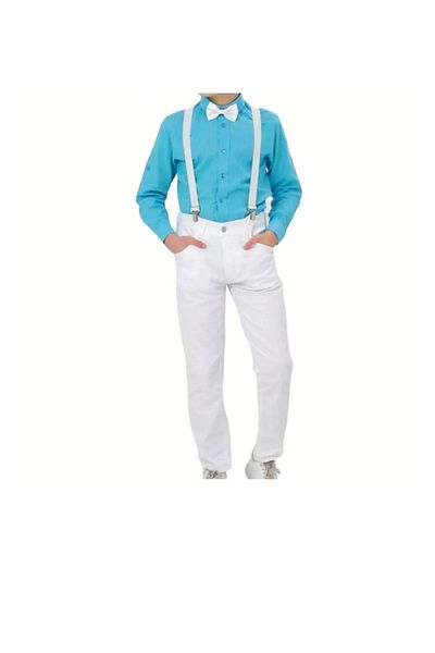 ümitteks iş ve okul kıyafetleri 23 April Clothes Show Clothes Girl Tooling Linen Pleated Skirt with Laselli Combed Cotton Badi