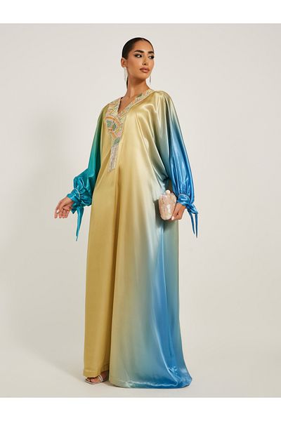 Maxim Creation By Styli جلابية مطرزة بتفاصيل أومبير