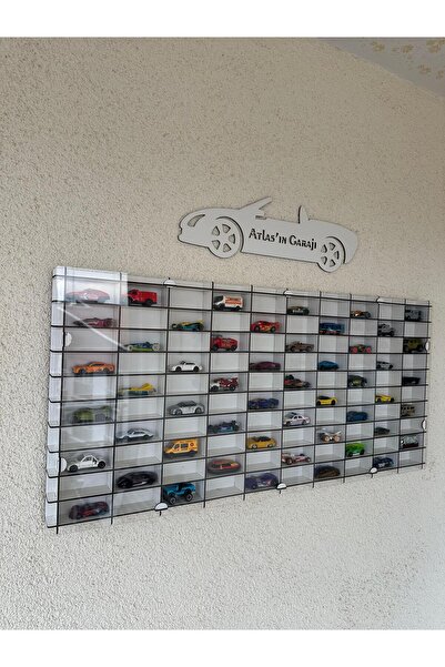 CrDesign PLEKSİ KAPAK 100 LÜ OYUNCAK ARABA RAFI