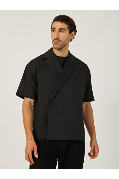 Styli قميص سادة مريح بفتحة صدر