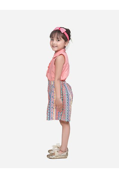 LilPicks By Styli رومبر بياقة مطبوعة هندسية