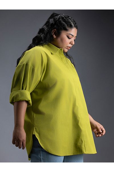 High Star By Styli Plus Size Classic Spread Collar Oversized Casual Shirt