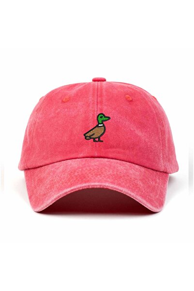 Duck Nakışlı Yıkamalı Şapka