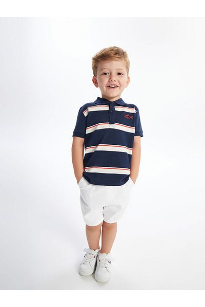 LC Waikiki Polo Neck Short Sleeve Embroidered Baby Boy T-Shirt