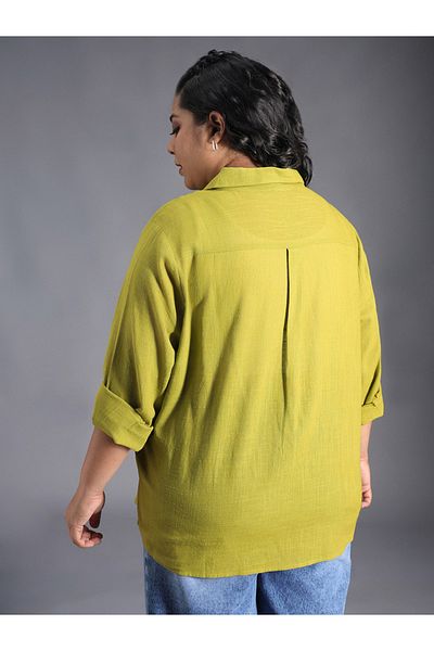 High Star By Styli Plus Size Solid Regular Fit Shirt with Pocket Detail
