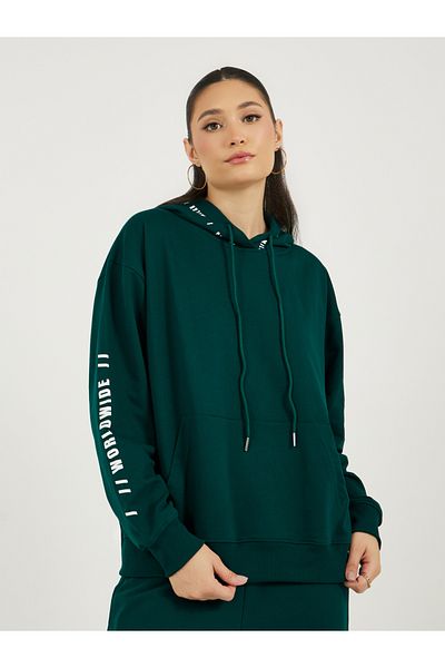 Styli Oversized Printed Hoodie and Wide Leg Joggers Co-Ords