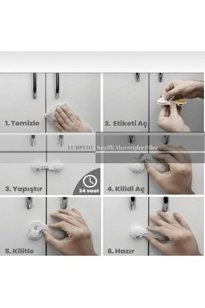Lumpedy Child Safety Lock - 2 Cabinet Door Etc. Lock