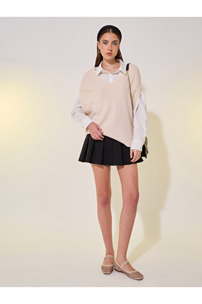 Take Two By Styli Solid Knit V-Neck Sweater Vest