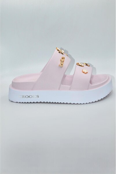 CROOKS شبشب يومي نسائي من Stone Eva باللون الوردي