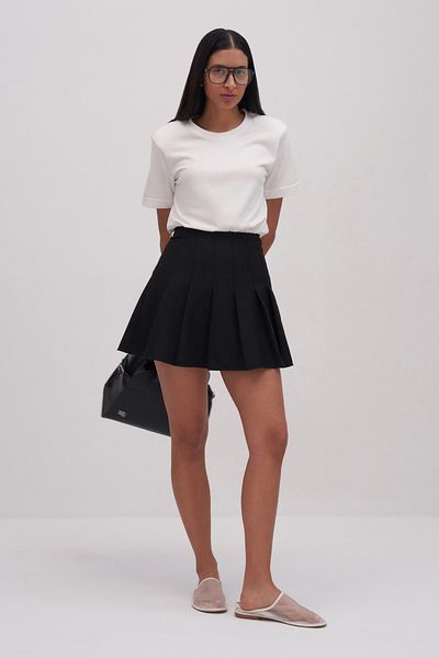 Mathilda By Çiğdem Bilici Women's Black Flounce Mini Skirt
