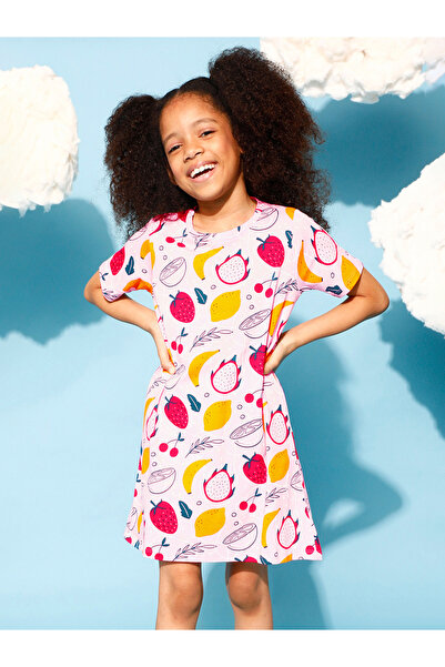 Clovia Cubs By Styli Fruit Print Round Neck Night Dress