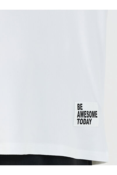 Styli Slogan Print T-Shirt with Patch Work Detail and Crago Pants Co-Ords