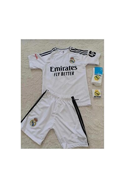 yenteks KOPYA - REAL MADRİD ARDA GÜLER   ÇOCUK FUTBOL FORMA 3'lü Set FORMA+Şo...