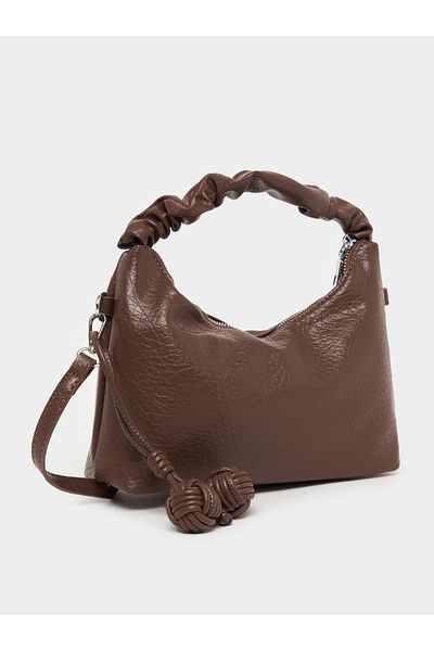 Styli Twisted Top Handle Handbag with Adjustable Strap