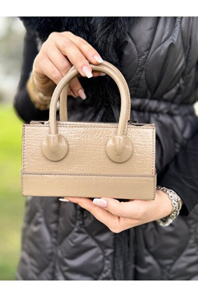 DEV 3 ADAM Geantă de umăr și crossbody model Mink Box, elegantă și elegantă pentru femei