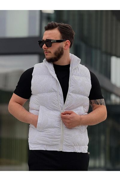 KINGAF Men's Patterned Inflatable Vest