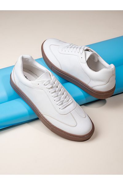 Styli Stitch Detail Low Top Gum Sole Shoes