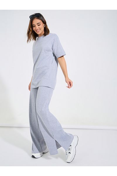 Styli Longline Oversized T-Shirt and Wide Leg Joggers Co-Ords