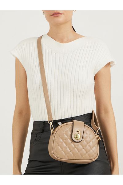 Styli Quilted Camera Bag with Detachable Strap