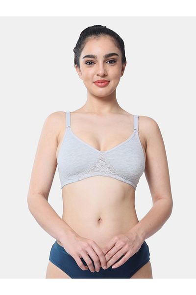 Envie By Styli Padded Cotton Lace Insert Bra