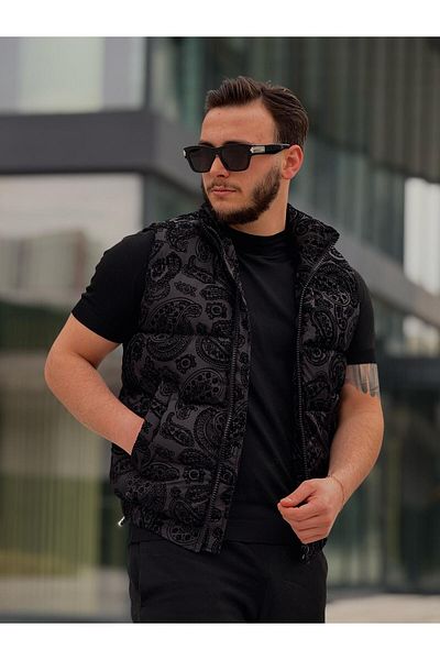 KINGAF Men's Patterned Inflatable Vest