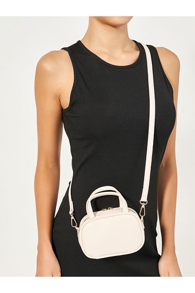 Styli Embossed Detail Handbag with Zip Around Closure