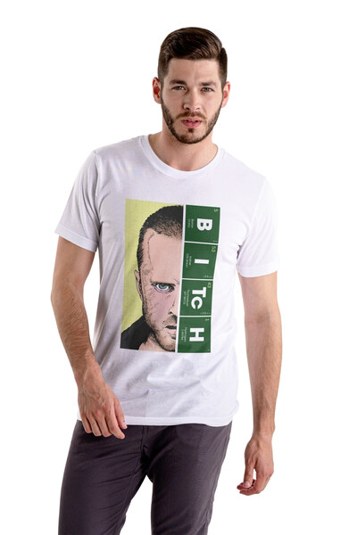 Texclusive Tricou turcesc Jesse Pinkman alb unisex