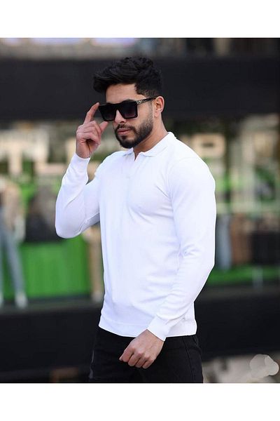 CLASSİCS MEN Ανδρικό πλεκτό μακρυμάνικο γιακά Gewer Polo-7152