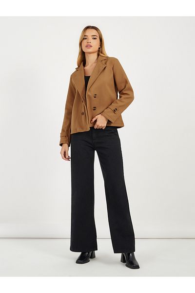 Styli Regular Fit Short Length Wool Like Blazer