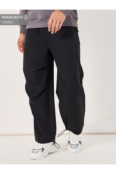 Styli Parachute Oversized Joggers with Knee Pintuck Detail