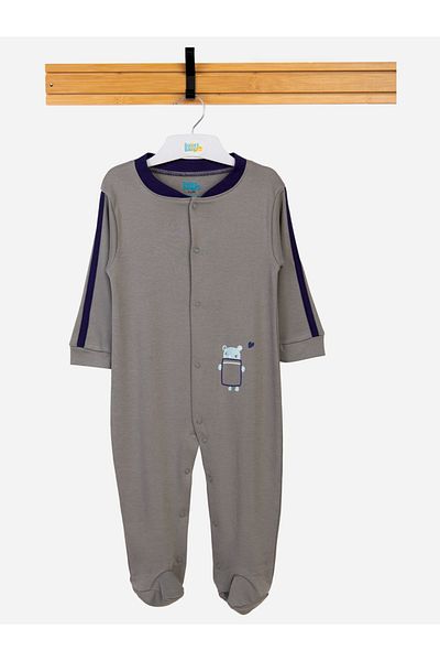 Babies Basic By Styli Printed Sleepsuit with Snap Button