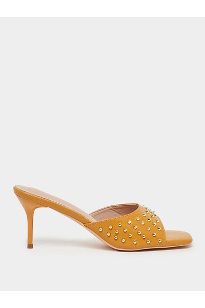 Styli Studded Strap Open Toe Heel Sandals