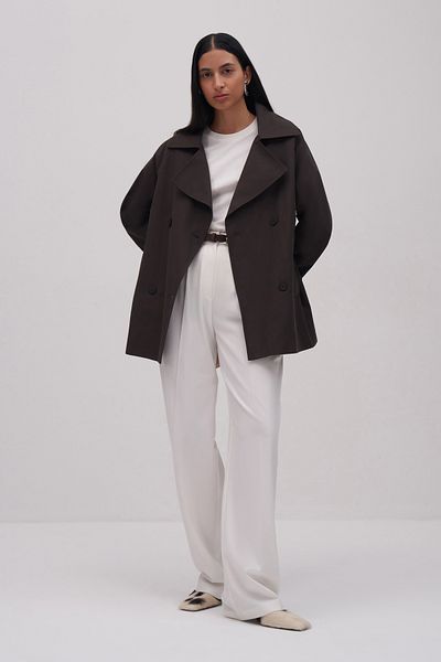 Mathilda By Çiğdem Bilici Trench scurt Naula maro de damă