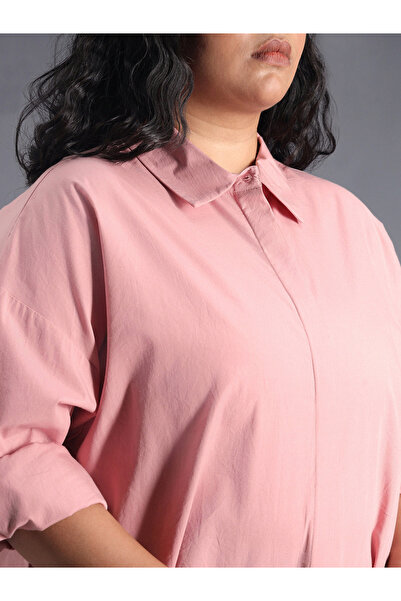 High Star By Styli Plus Size Classic Spread Collar Oversized Casual Shirt