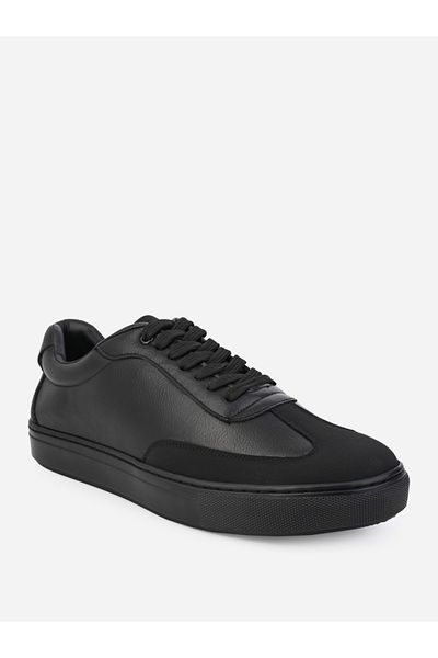 Styli Panelled Lace Up Platform Sole Sneakers