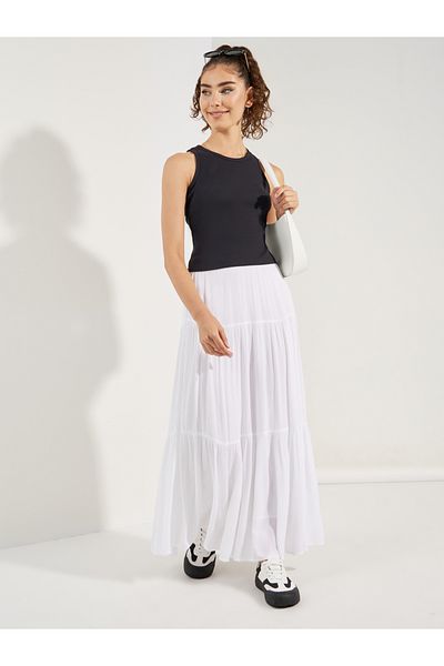Styli Fitted Rib Faded Wash Round Neck Tank