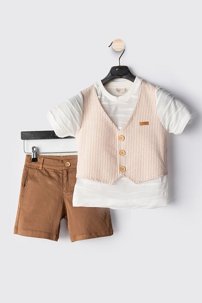 Ofislot Vest Boy's Summer Suit Baby Boy's Shorts Suit Baby Boy's Bottom Top Suit Baby Boy's Suit