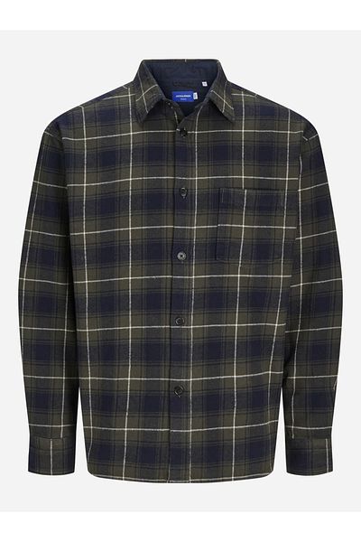 Jack & Jones قميص منقوش بقصّة مريحة مع جيب رقعة