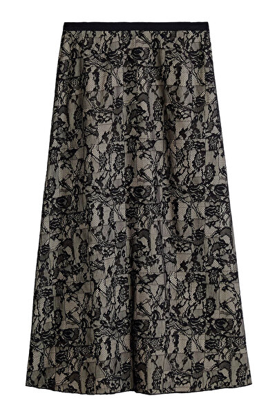 JOSEPH Patterned Lace Skirt