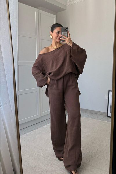 Bak'ap Premium Muslin Fabric Χαμηλό μανίκι Bohemian Muslin Σετ 2 τεμαχίων