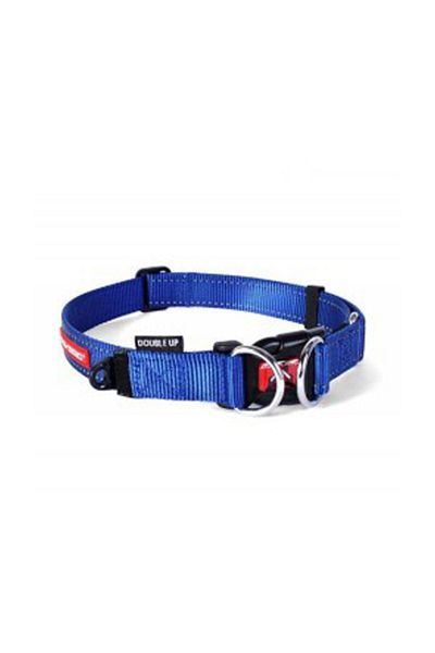 Ezydog Large Blue Double Up Double Ring Dog Collar
