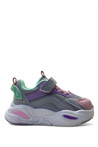 Cool Pantofort confortabil Evo Ortopedic pentru fete preșcolare gri/roz