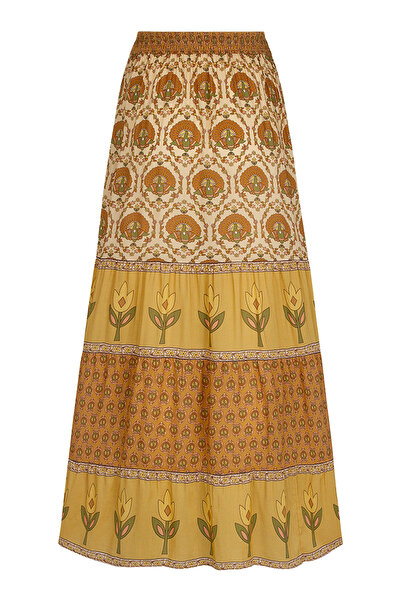 Spell Elegant Champagne Maxi Skirt