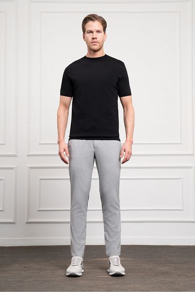Morven Men's Black Trend Crew Neck Dynamic Fit Relaxed Cut Rayon T-Shirt