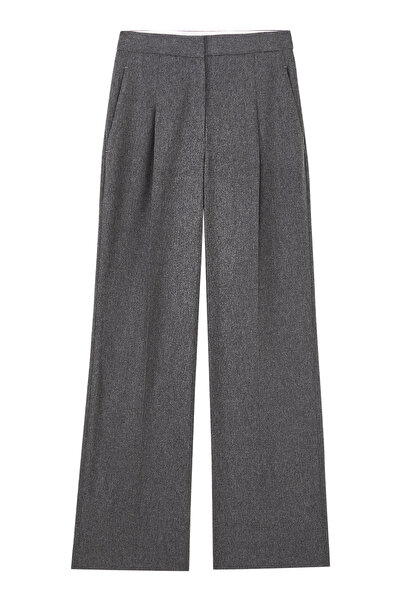 LouLou Studio Juno Pleat Wool Blend Wide Leg Pants